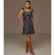 Vestido curto com babado