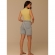 Bermuda jorts com rolote e detalhe na lateral