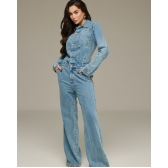 Macacão manga longa jeans