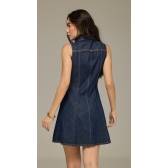 Vestido curto botoes frente