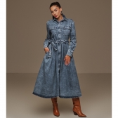 Vestido midi  com faixa