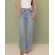 Calça wide leg cintura alta cós atravessado