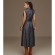 Vestido midi botões frontais e fivelas