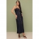 Vestido longo botões frontais