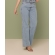 Calça wide leg cintura intermediaria recorte lateral