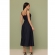 Vestido midi franzido no quadril